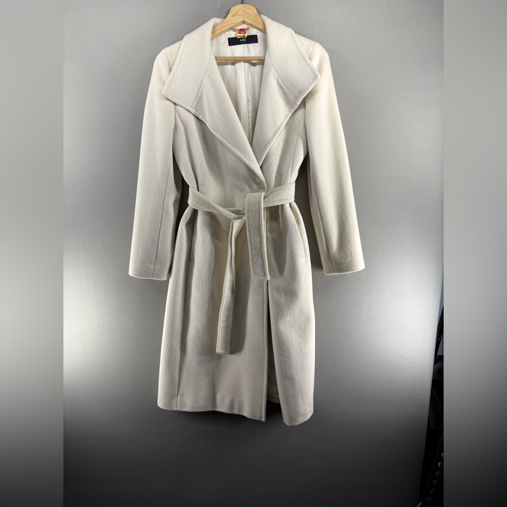 INÉD Women Coat Jacket Angora Fujii Keori Japan Wool Cream